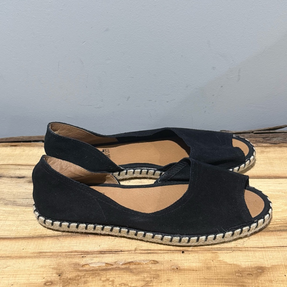 *NEW* Miz Mooz Suede Peep Toe Espadrille Flats Size 41/9.5-10 A38 - Picture 8 of 10